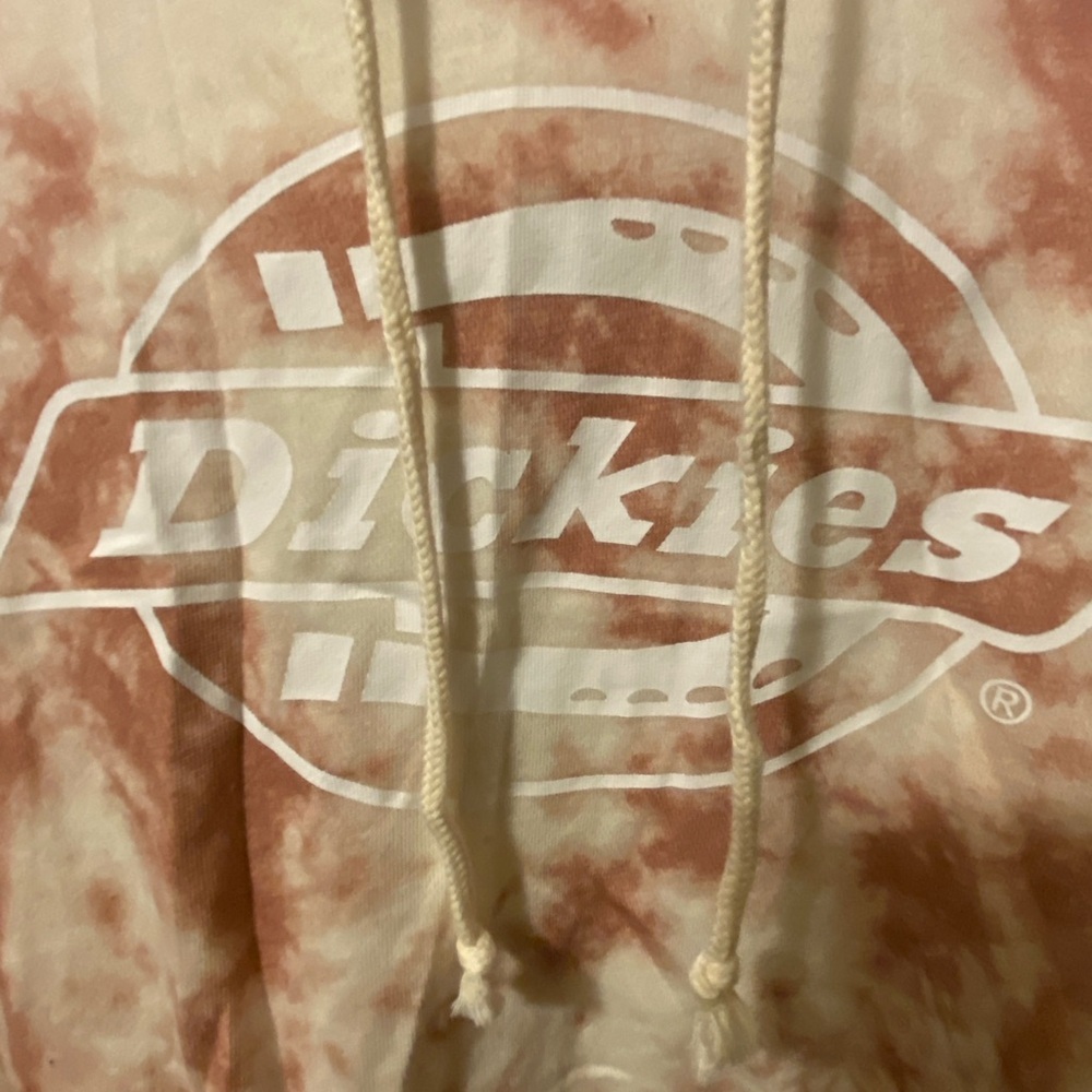 Dickies Tie-Dye Hoodie in Cream and Pink - Picture 3 of 6